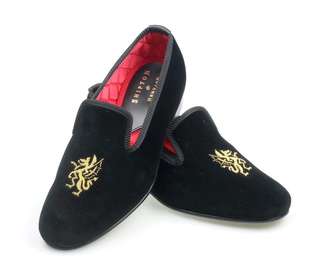 Buy FERUCCI Men Black Velvet Slippers Flats Loafers With Lion Crest Prom  Wedding Online in India - Etsy